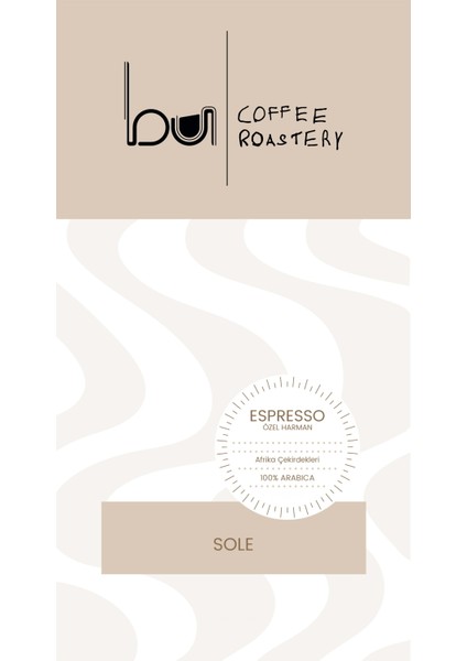 Bu Coffee Roastery Sole Espresso 250 gr