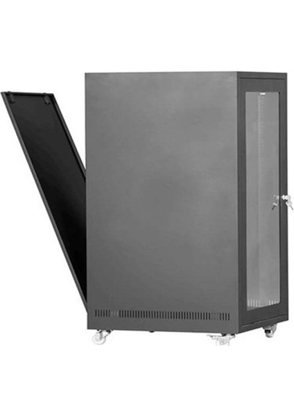 19'' 16U 600X600 Tekerlekli Camlı Rack Kabinet