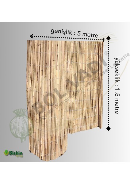 Bolvadi Kamış Çit Bambu Çit Hasır Çit 1 5 X 5 Metre