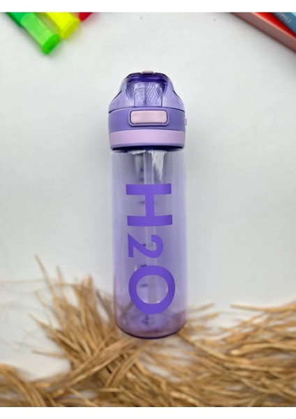Polikarbon Matara Pipetli 800 ml Lila Renk