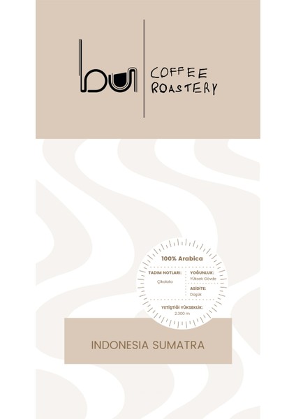 Bu Coffee Roastery Indonesia Sumatra Yöresel Kahve 250 gr (Öğütülmüş)