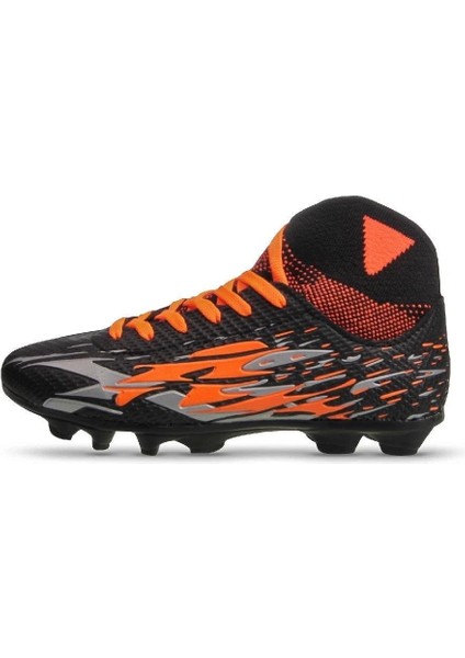 Mp Çocuk Siyah Turuncu Krampon Futbol Ayakkabısı 241-1701FT
