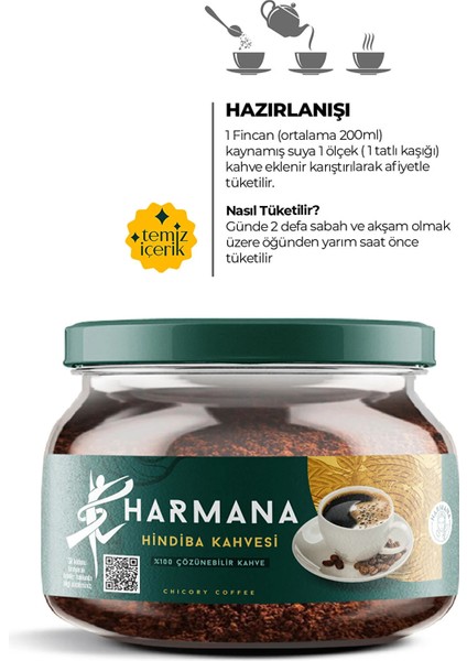 Hindiba Kahve Detox 1 Aylık 60 Kullanım 150 gr