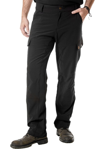 Trekking Kargo Pantolon Siyah (Model: Feather)