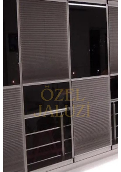 Gri Cam Balkon ve Ofis Plisse PERDE(PLAIN004)