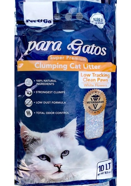 Hs Pee&Go Para Gatos Beyaz Çiçek Kokulu Toz Yapmayan Topaklanan Kedi Kumu 10 L fiyatları