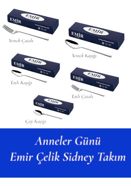 Sidney Model Anneler Günü Yemek Takımı 5'li Set 60 Parça