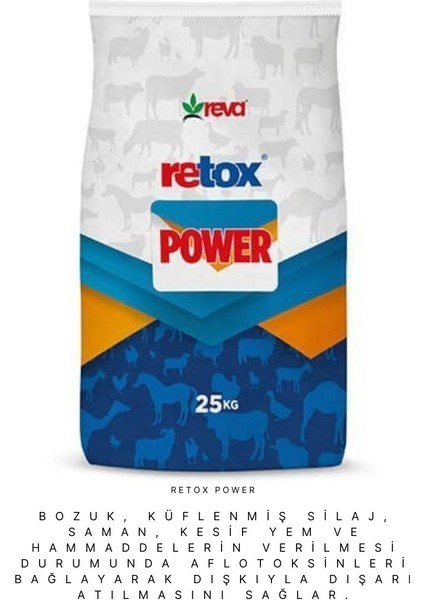 Retox Power Verim Düşüklüğü Için Hayvan Yem Katkı 25 kg Kraft