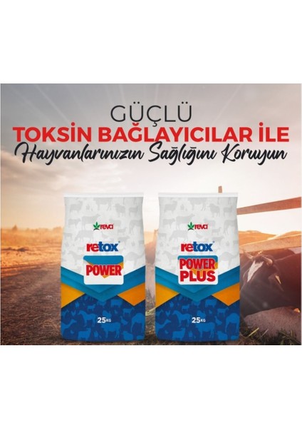 Retox Power Verim Düşüklüğü Için Hayvan Yem Katkı 25 kg Kraft