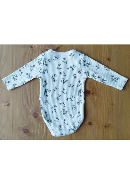 Kız Bebek Çiçek Desenli Dublin 3lü Çıtçıtlı Body/ Zıbın