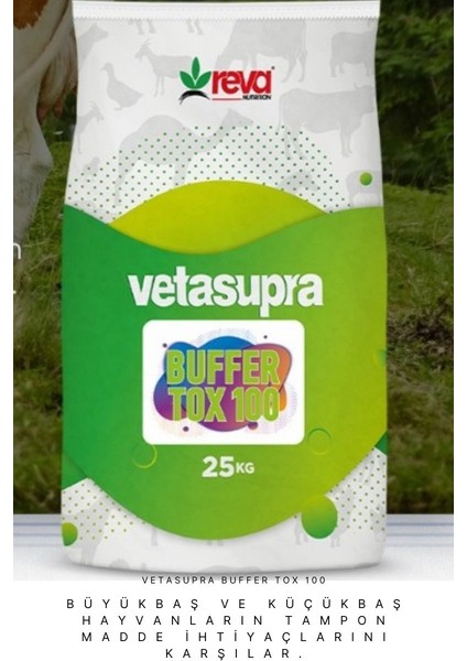 Vetasupra Buffertox 100 - Tamponlayıcı , Maya Takviyeli ve Toksın Bağlayıcı Etkili 25 kg