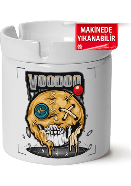 Çakılap Voodoo Baskılı Porselen At-Söndür Küllük (Kl-Krs)
