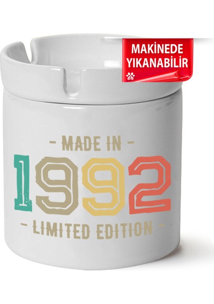 Çakılap Retro Baskılı Porselen At-Söndür Küllük (Kl-Rtr)