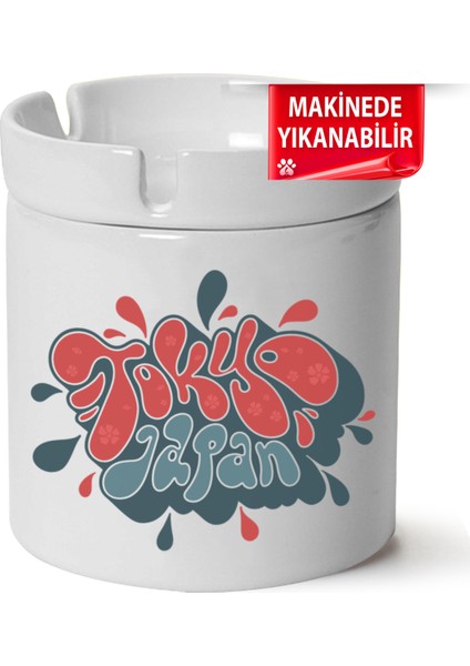 Çakılap Tokyo Japan Baskılı Porselen At-Söndür Küllük (Kl-Yzl)