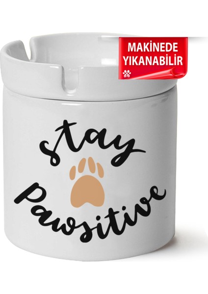 Çakılap Sevimli Köpek Baskılı Porselen At-Söndür Küllük (Kl-Hyvn-Kpk)