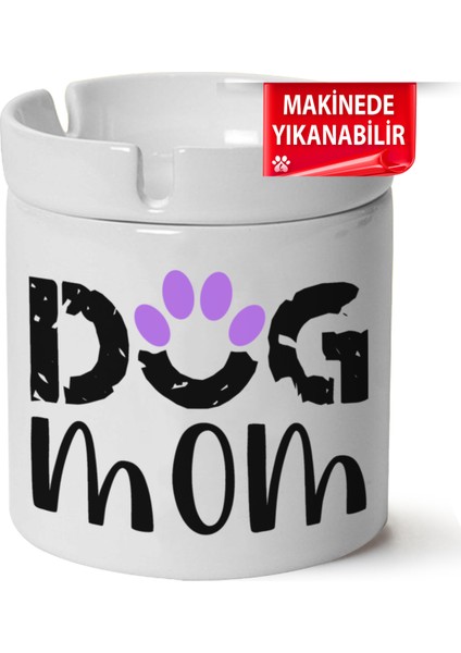 Çakılap Sevimli Köpek Baskılı Porselen At-Söndür Küllük (Kl-Hyvn-Kpk)