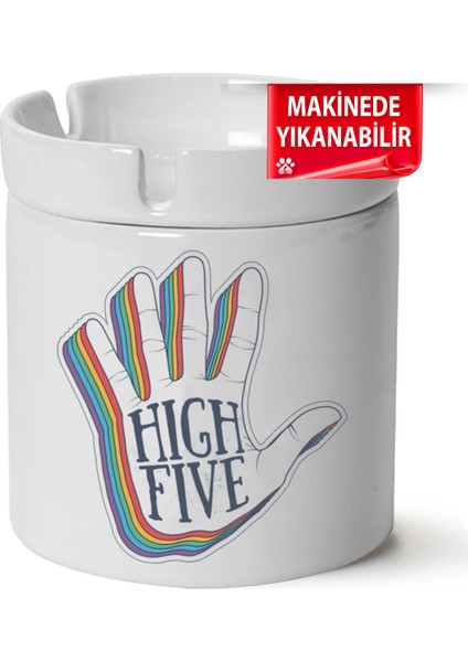 Çakılap Retro Baskılı Porselen At-Söndür Küllük (Kl-Rtr)