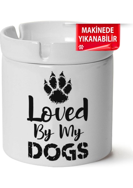 Çakılap Sevimli Köpek Baskılı Porselen At-Söndür Küllük (Kl-Hyvn-Kpk)