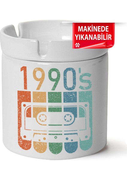 Çakılap Retro Baskılı Porselen At-Söndür Küllük (Kl-Rtr)