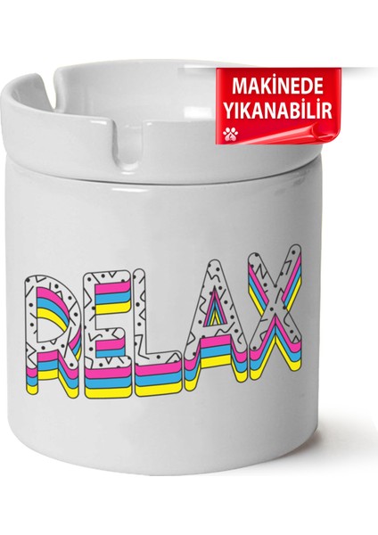 Çakılap Relax Baskılı Porselen At-Söndür Küllük (Kl-Yzl)