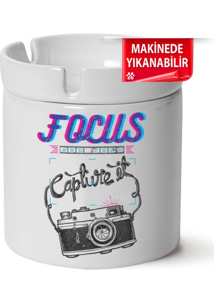 Çakılap Focus Baskılı Porselen At-Söndür Küllük (Kl-Krs)