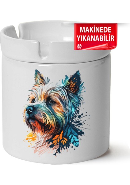 Sevimli Köpek  Baskılı Porselen At-Söndür Küllük (Kl-Hyvn-Kpk)