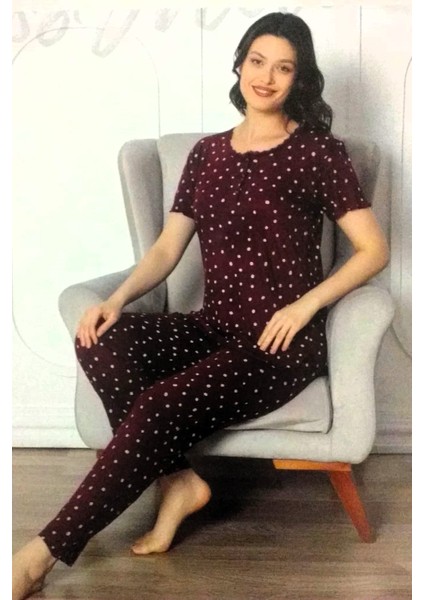 Bambu Kısa Kol Kadın Pijama Takımı