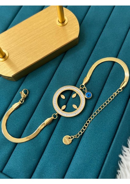 Çelik Gold Bileklik (Çeyrek Altın) 23655