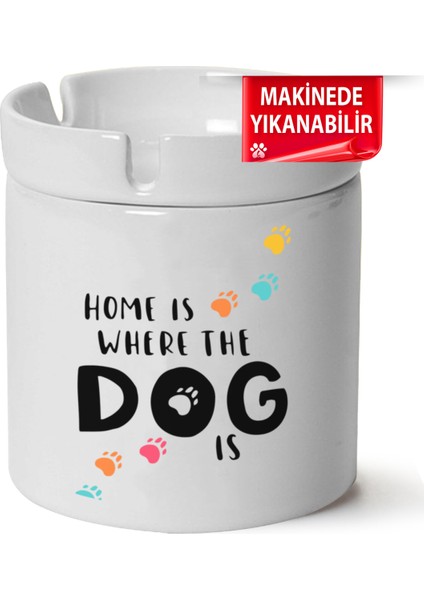 Çakılap Sevimli Köpek Baskılı Porselen At-Söndür Küllük (Kl-Hyvn-Kpk)