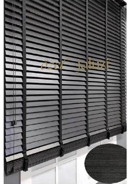 Siyah 50 Mm Ahşap Görünümlü Jaluzi fiyatları