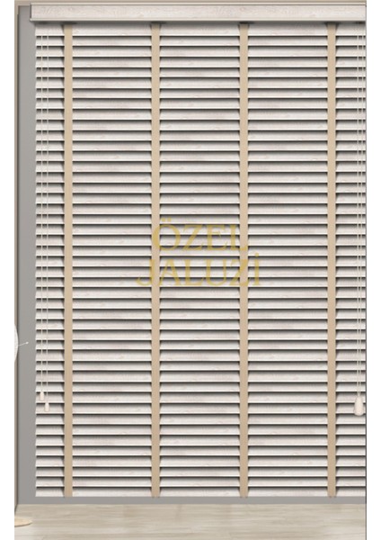 Krem 50 Mm Ahşap Jaluzi