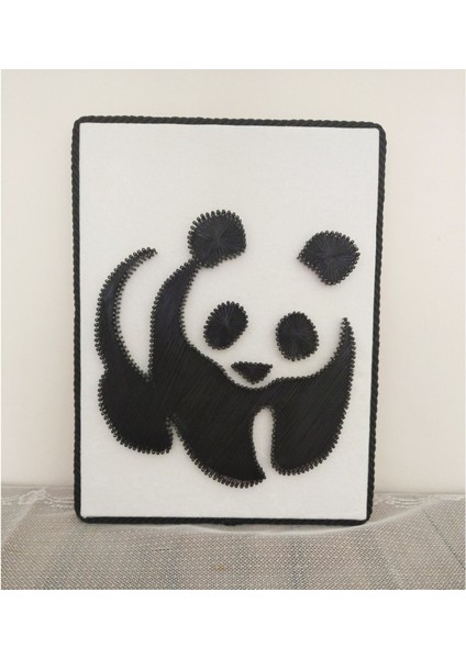 Filografi Panda TABLOSU(30X25 Cm)