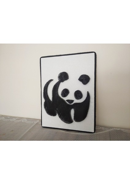 Filografi Panda TABLOSU(30X25 Cm)