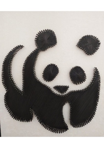 Filografi Panda TABLOSU(30X25 Cm)