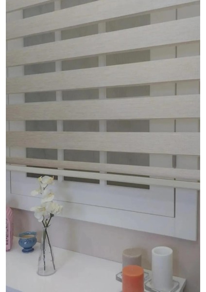 Krem Bambu Kumaş Zebra Stor Perde Etek Dilimsiz 1. Kalite modelleri