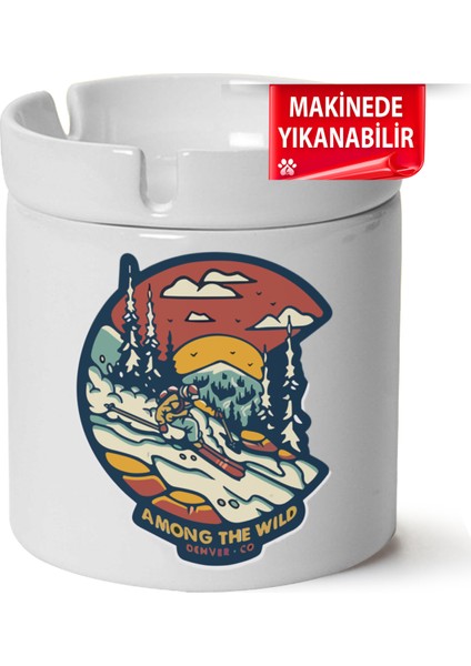 Çakılap Kamp, Karvan, Doğa Baskılı Porselen At-Söndür Küllük (Kl-Dg)