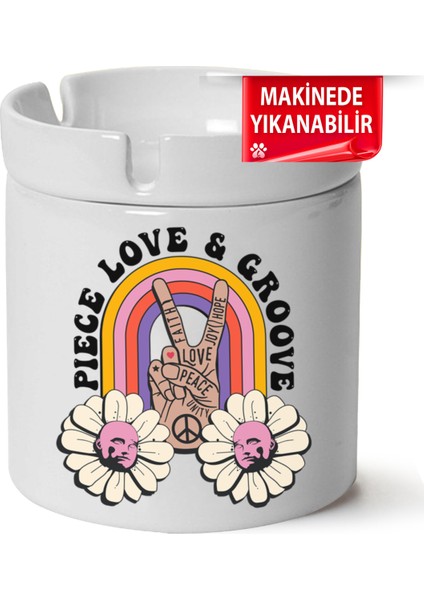 Çakılap Retro Baskılı Porselen At-Söndür Küllük (Kl-Rtr)