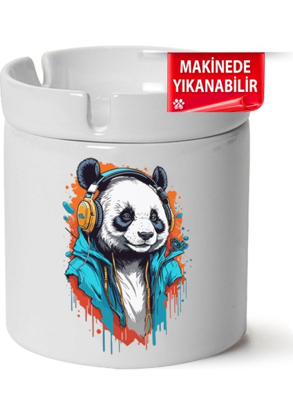 Çakılap Sevimli Ayıcık Baskılı Porselen At-Söndür Küllük (Kl-Hyvn-Ayı)