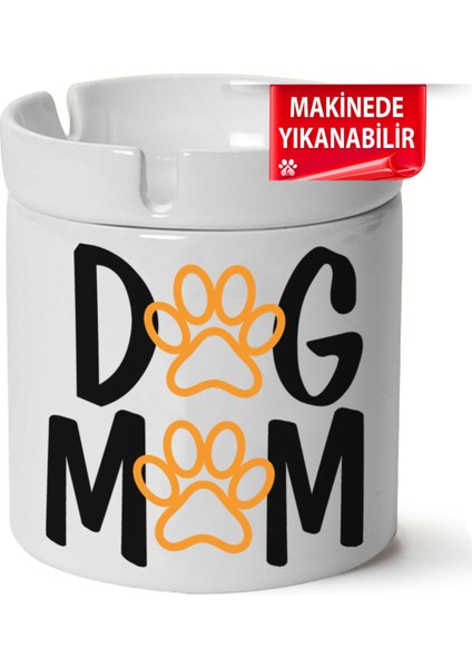 Çakılap Sevimli Köpek Baskılı Porselen At-Söndür Küllük (Kl-Hyvn-Kpk)