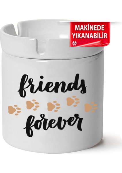 Çakılap Sevimli Köpek Baskılı Porselen At-Söndür Küllük (Kl-Hyvn-Kpk)