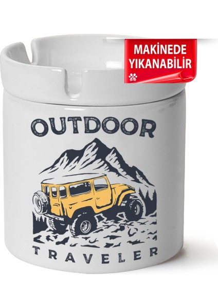 Çakılap Kamp, Karvan, Doğa Baskılı Porselen At-Söndür Küllük (Kl-Dg)