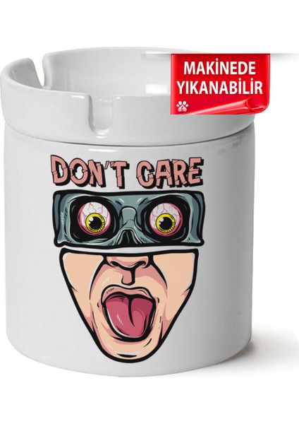 Çakılap Don't Gare Baskılı Porselen At-Söndür Küllük (Kl-Krs)