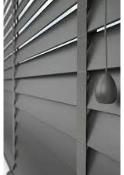 Gri 50 Mm Ahşap Jaluzi