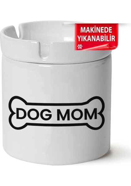 Çakılap Sevimli Köpek Baskılı Porselen At-Söndür Küllük (Kl-Hyvn-Kpk)