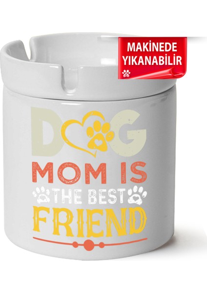 Çakılap Sevimli Köpek Baskılı Porselen At-Söndür Küllük (Kl-Hyvn-Kpk)