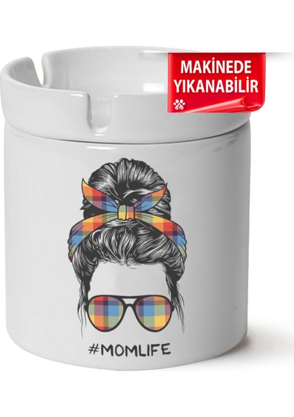 Çakılap Mom Life Baskılı Porselen At-Söndür Küllük (Kl-Krs)