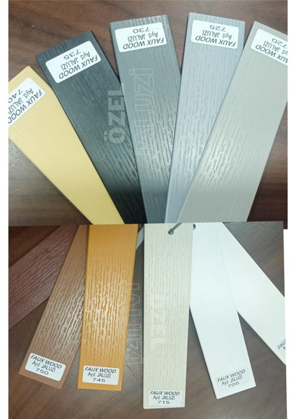 Antrasit 50 Mm Ahşap Görünümlü Jaluzi modelleri