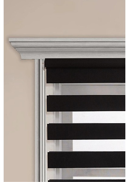 Siyah Bambu Kumaş Zebra Stor Perde Etek Dilimsiz 1. Kalite fiyatları