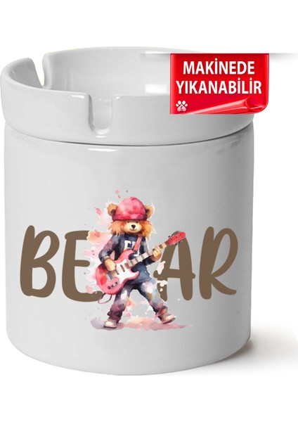 Sevimli Ayıcık Baskılı Porselen At-Söndür Küllük (Kl-Hyvn-Ayı)