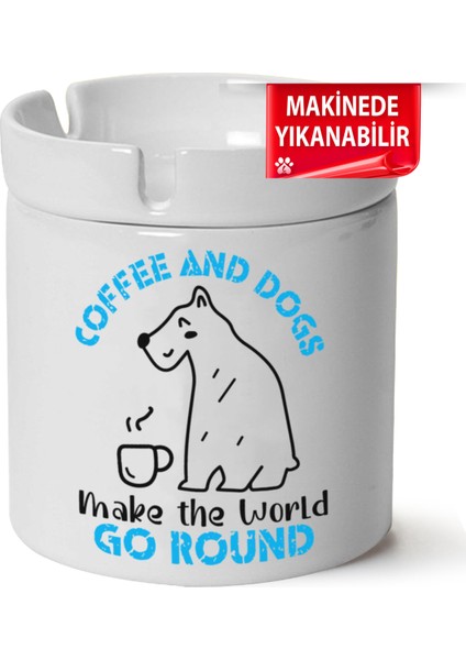 Sevimli Köpek Baskılı Porselen At-Söndür Küllük (Kl-Hyvn-Kpk)